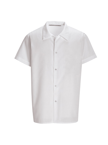 White Cook Shirt Pocketless